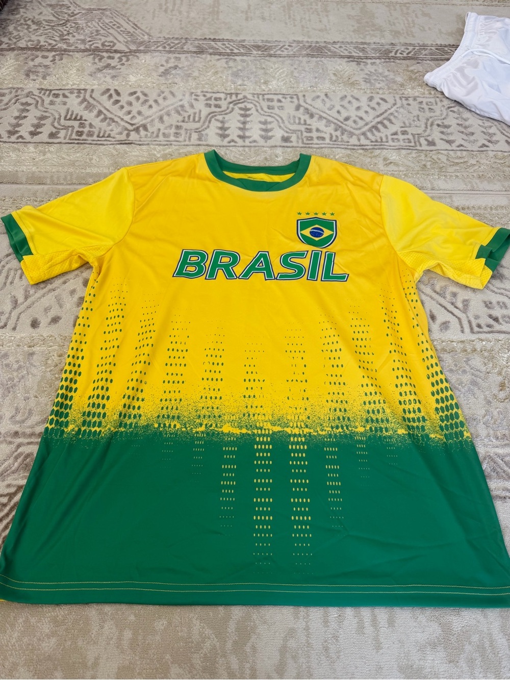 Men's Yellow & Green Brasil Soccer Jersey